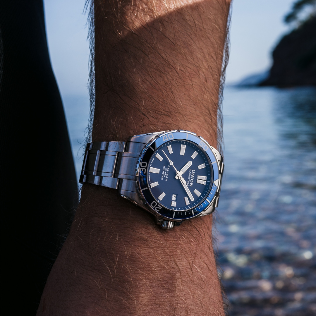 Union Glashütte Belisar Datum Sport Pro Automatik Blau