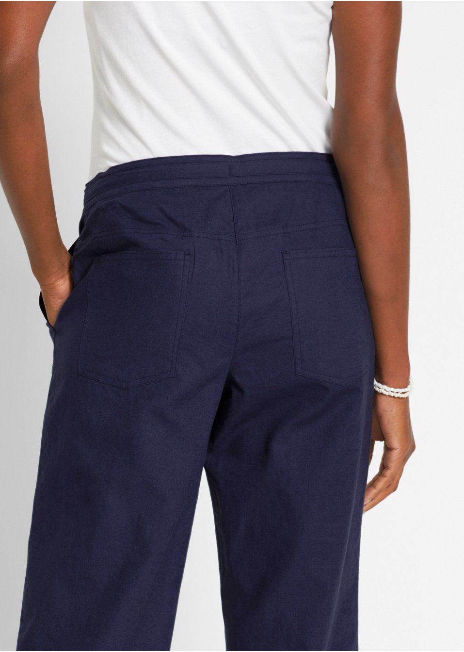 Pantalon en lin 3/4