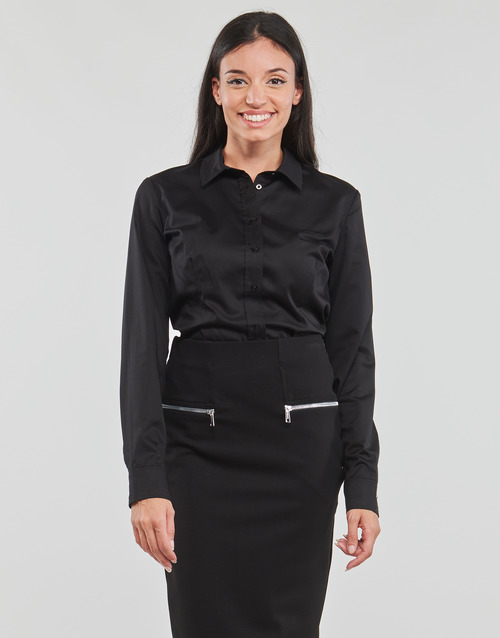 Guess - LS CATE SHIRT - Noir