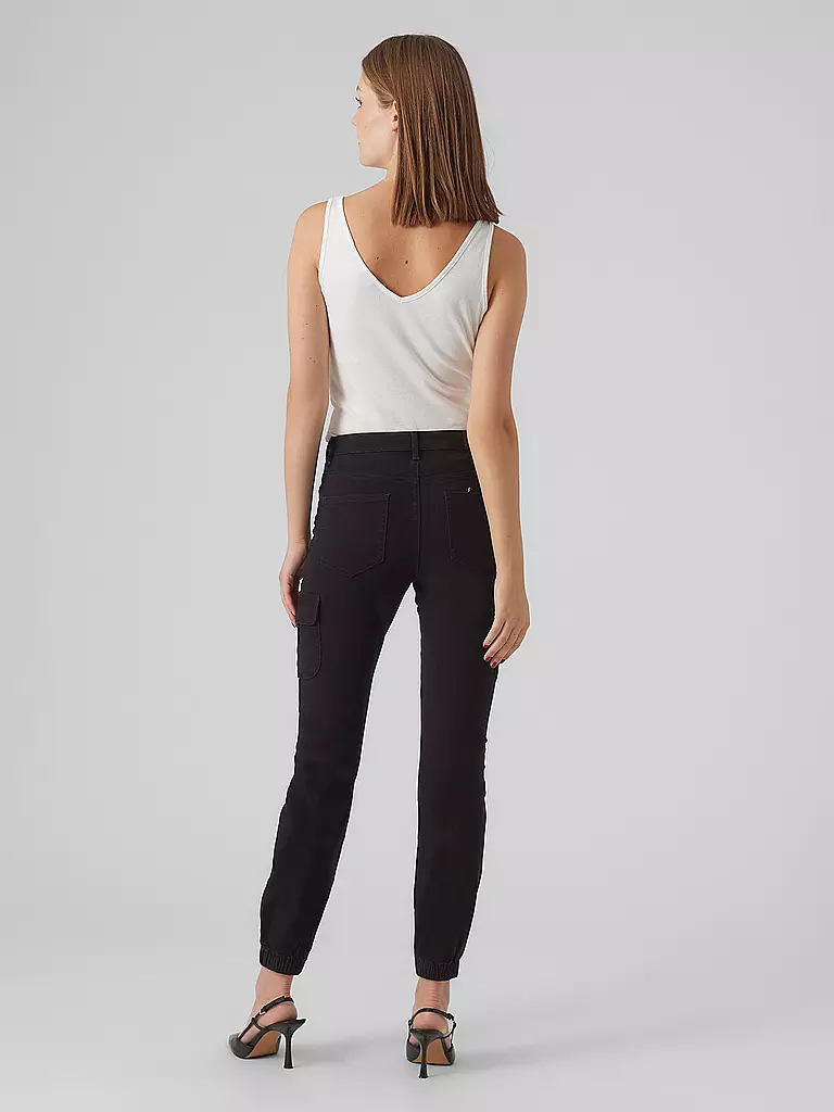 VERO MODA Cargohose VMIVY schwarz