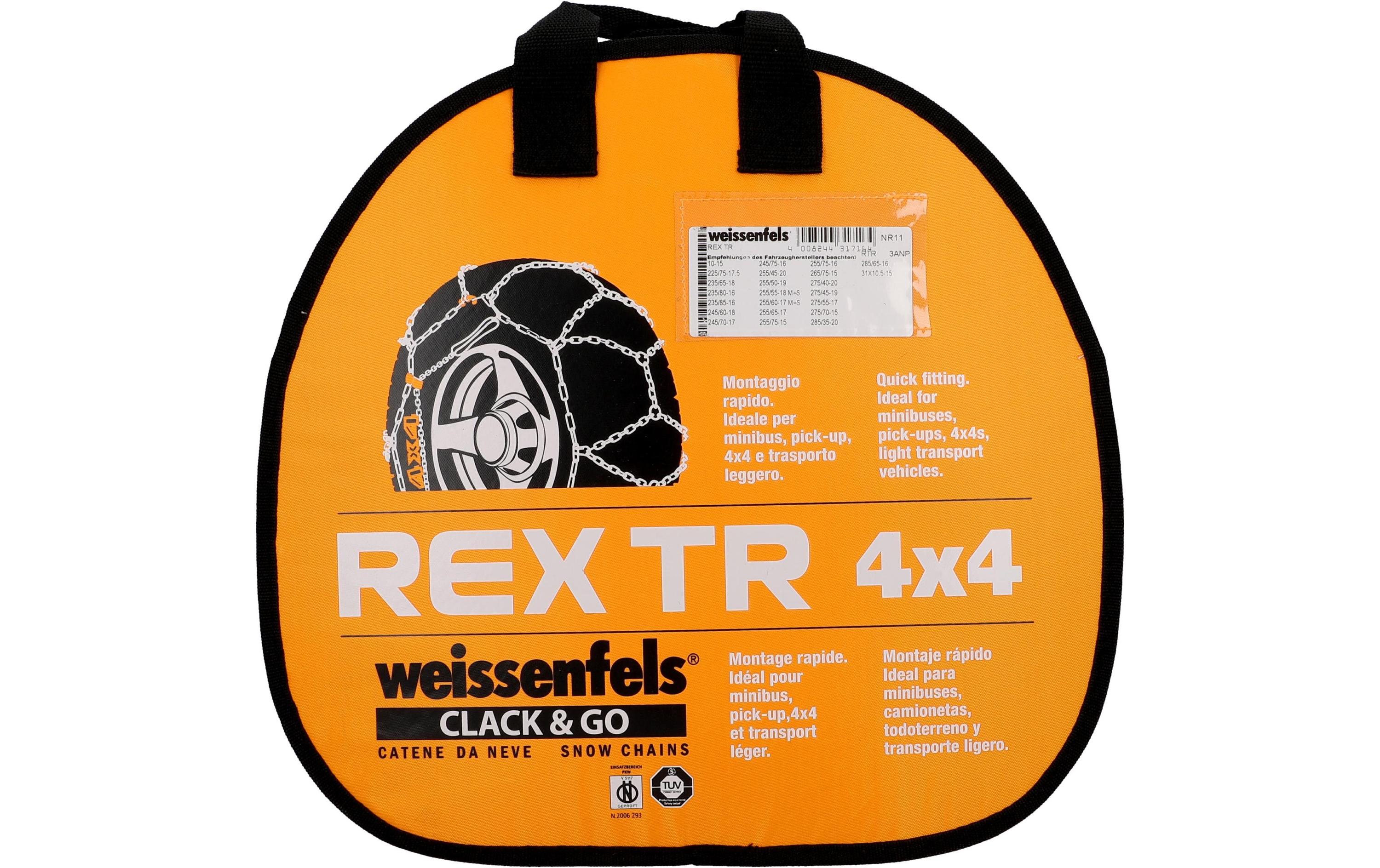 Stahlschneekette Rex TR 4 x 4 Gruppe 11<br>Schneeketten mit professioneller Leistung