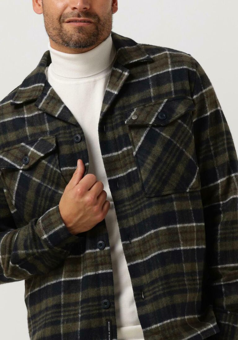 BUTCHER OF BLUE groene butcher of blue overshirt saturn mk.2 check overshirt