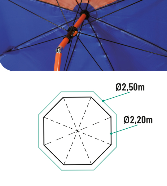 Parapluie Colmic Beach Umbrella With Tent