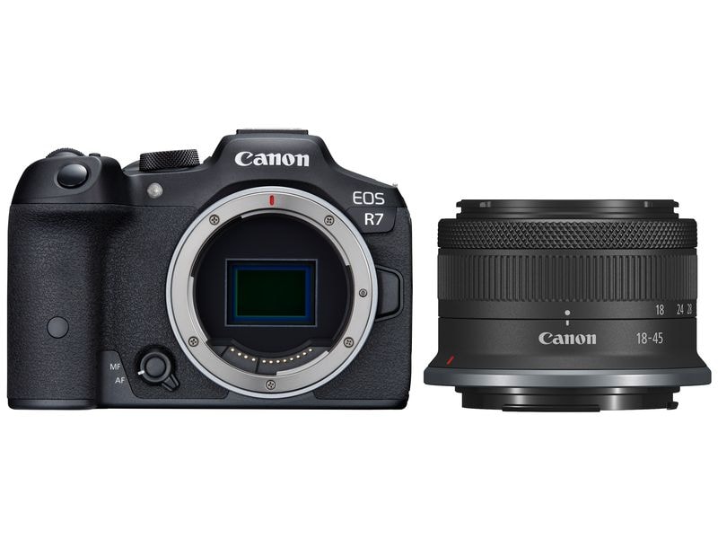 Canon Fotokamera EOS R7 Body inkl. RF-S 18-45 Kit EOS R Technologie trifft APS-C Design