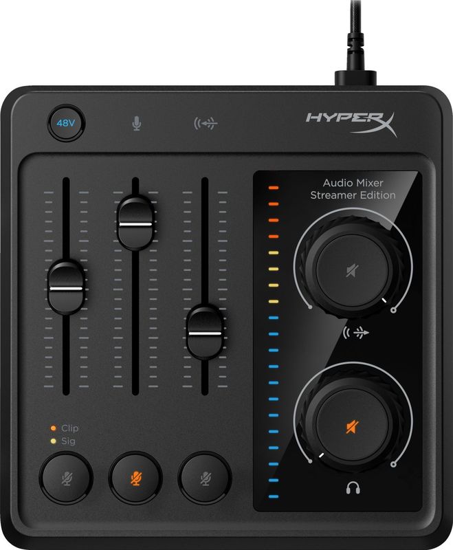 HyperX - Audio Mixer - Compacte USB-mixer - 3 Tracks - Voor Streamers en Creators