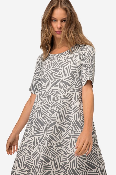 Jerseykleid, Rundhals, Halbarm
