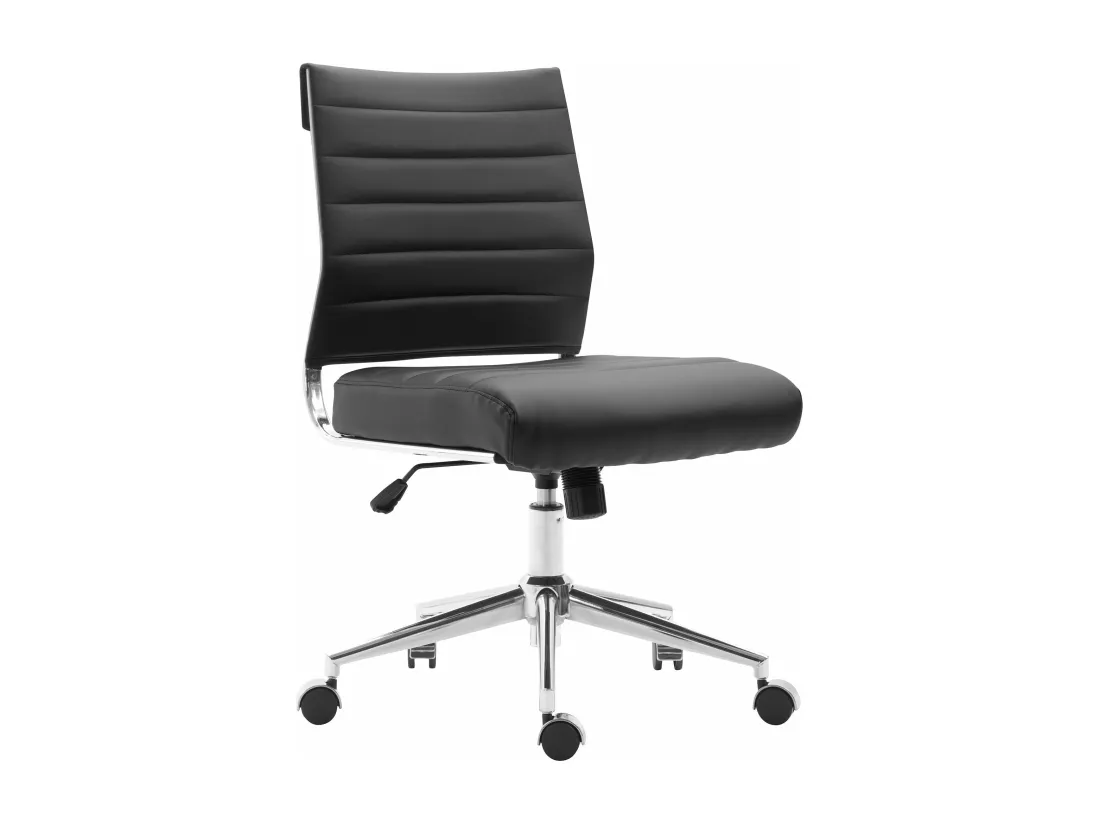 Chaise de bureau - Similicuir - Noir - Vinton