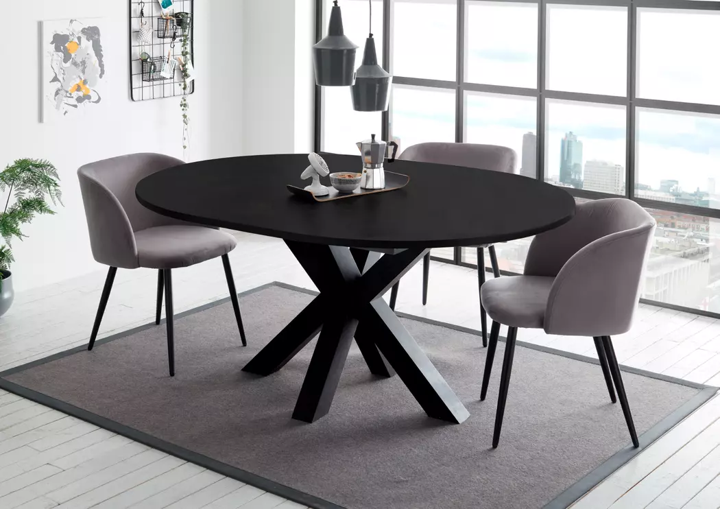 Esstisch mit Auszug Big System Ø 130/ 170 cm
