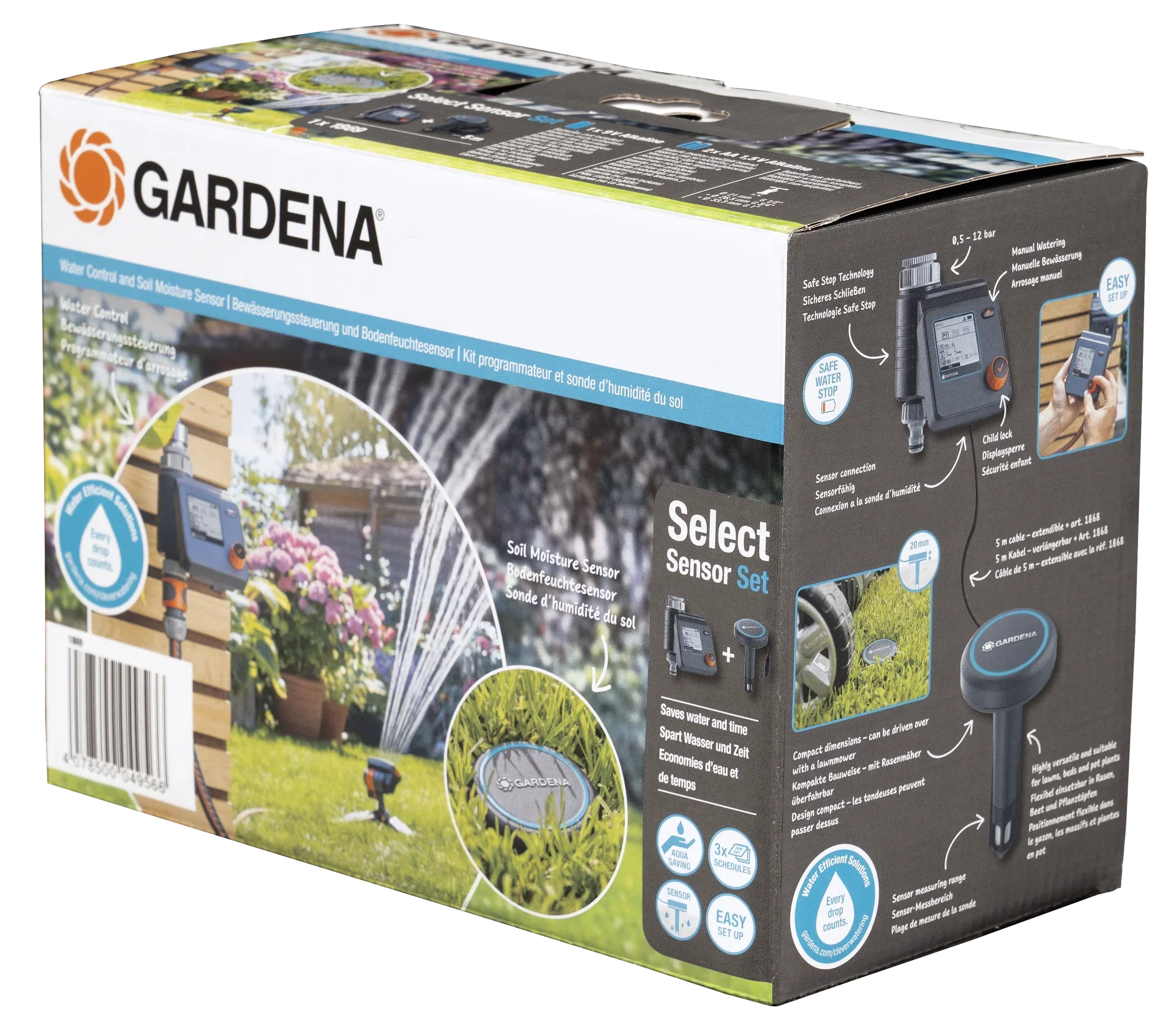 Gardena Vanningscomputer Select M5 og fuktighetssensor kablet sett