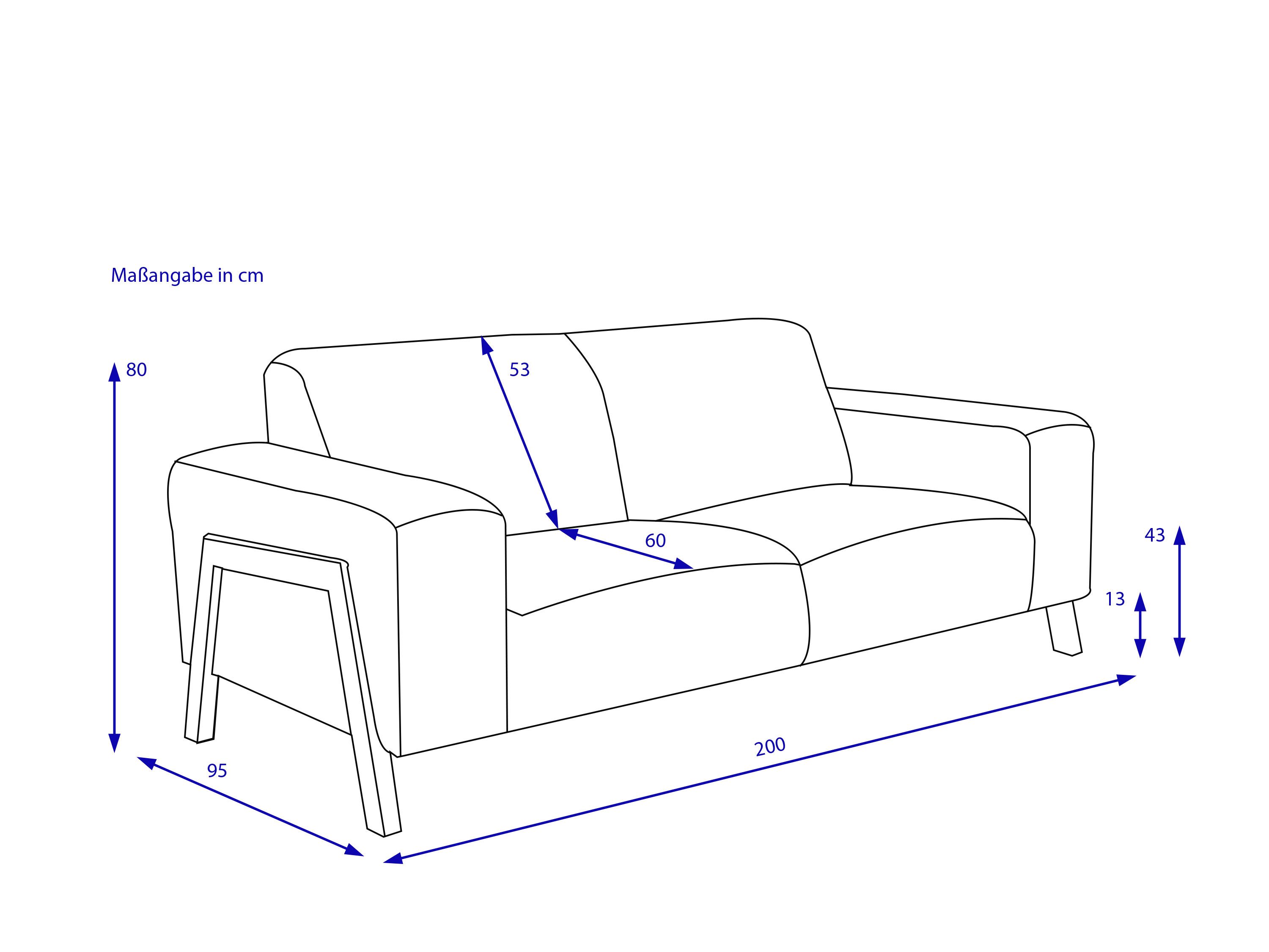 Sofa 2,5 Sitzer DOUGLAS