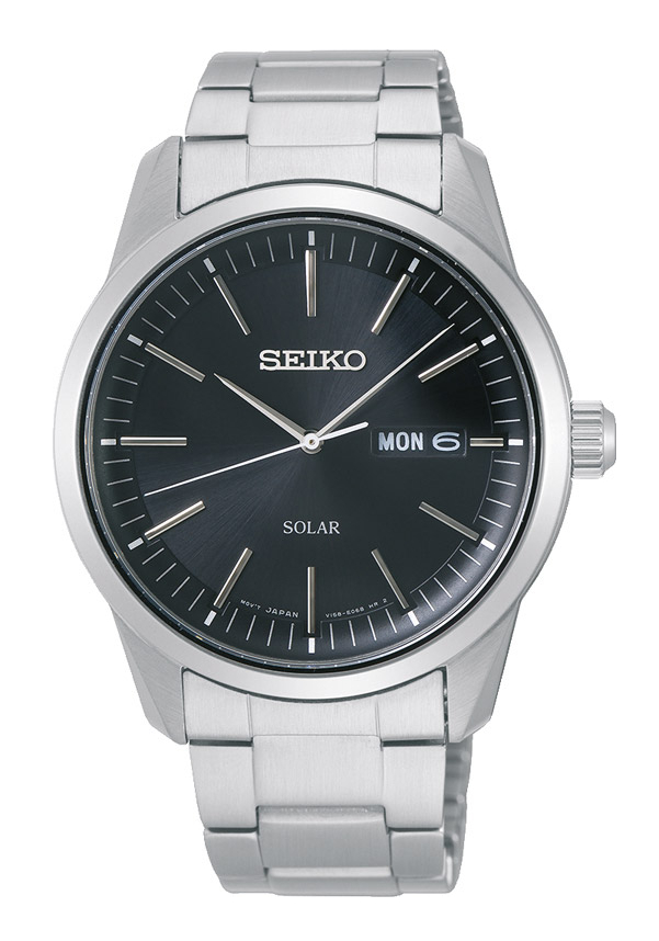 Seiko Herrenuhr Solar Schwarz SNE527P1