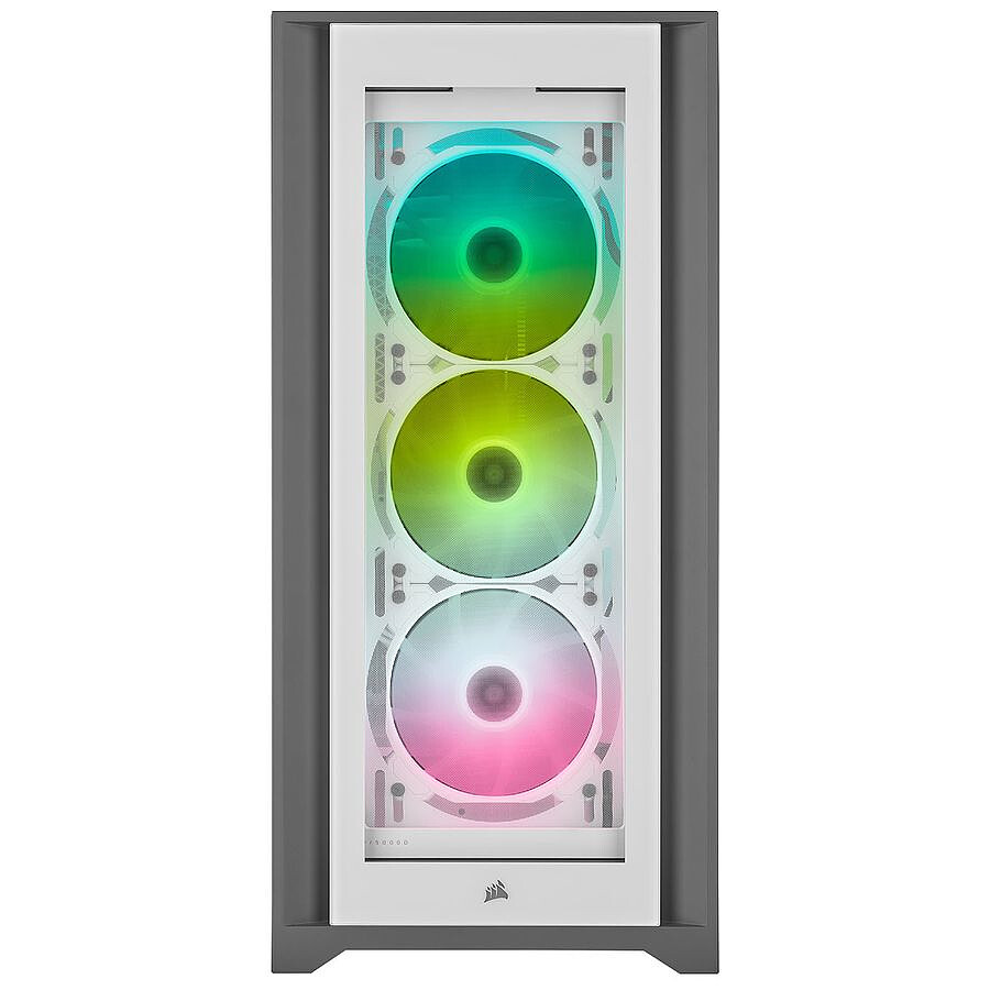 Corsair 5000X iCUE RGB Tempered Glass - Blanc