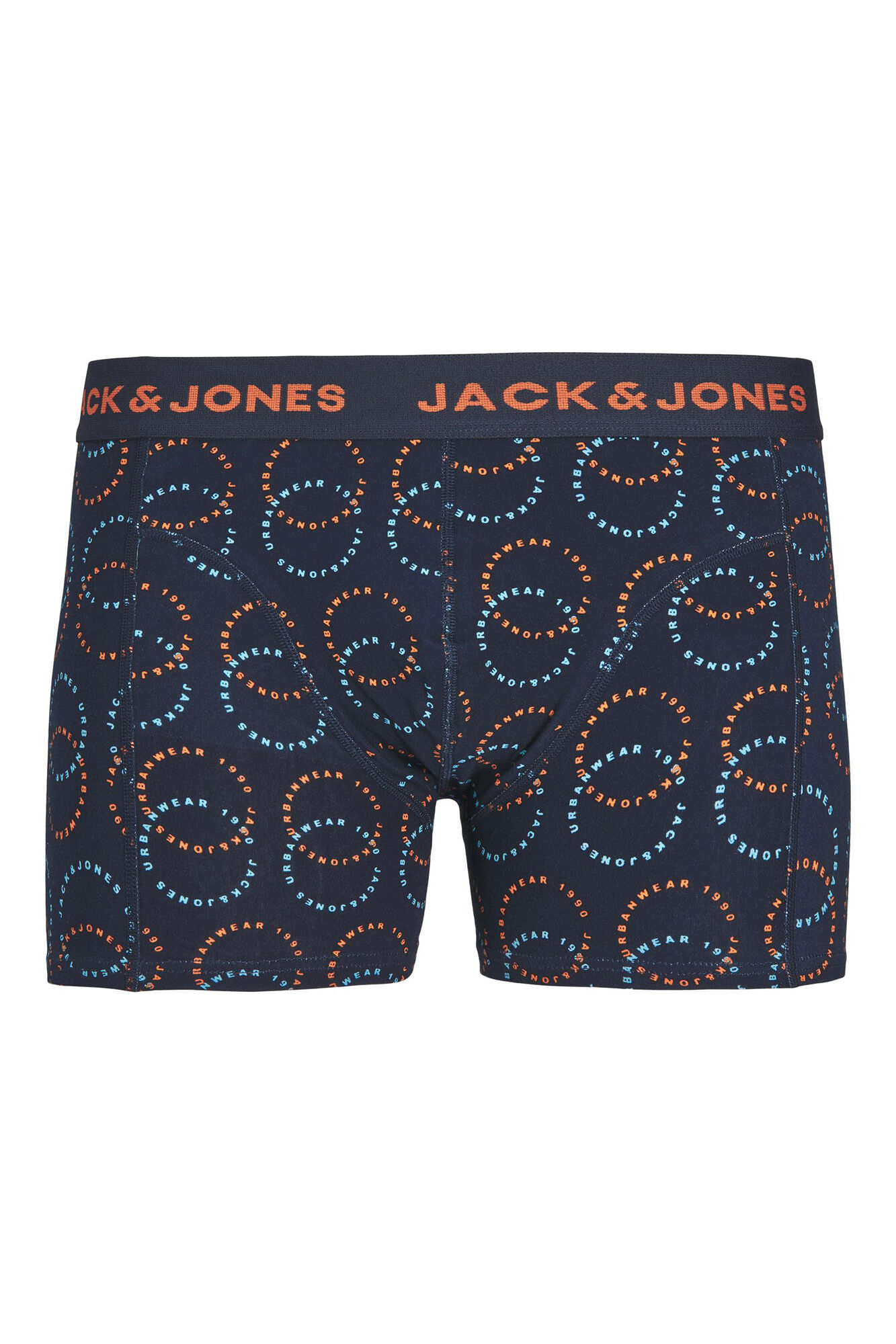 Conjunto de 3 cuecas boxer de algodão combinando.