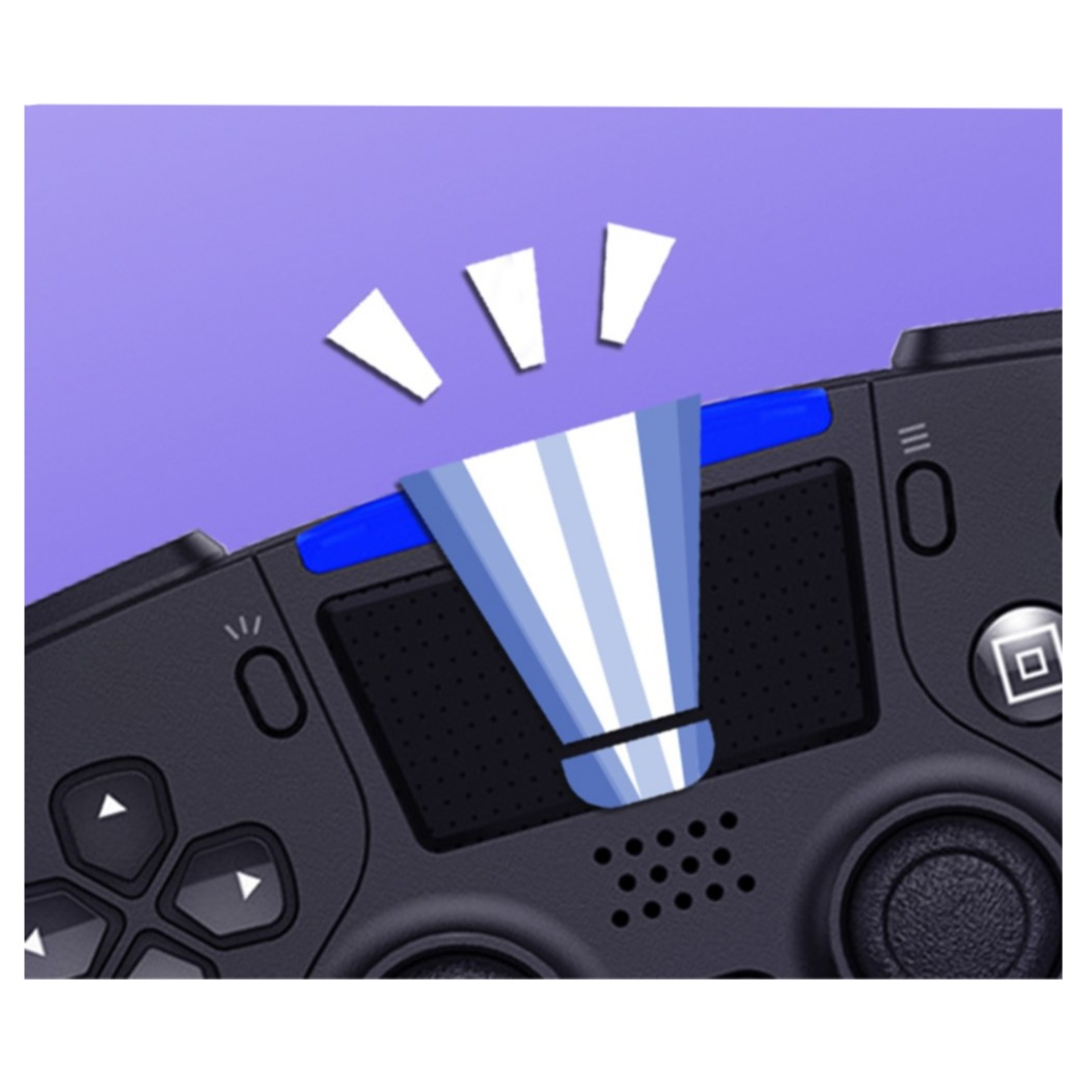 Sony PlayStation PS4 / Nintendo Switch / Switch 2 / PC / Smartphone Wireless BT Game Controller mit 3.5mm Klinke (iOS / Android) - Weiss / Blau