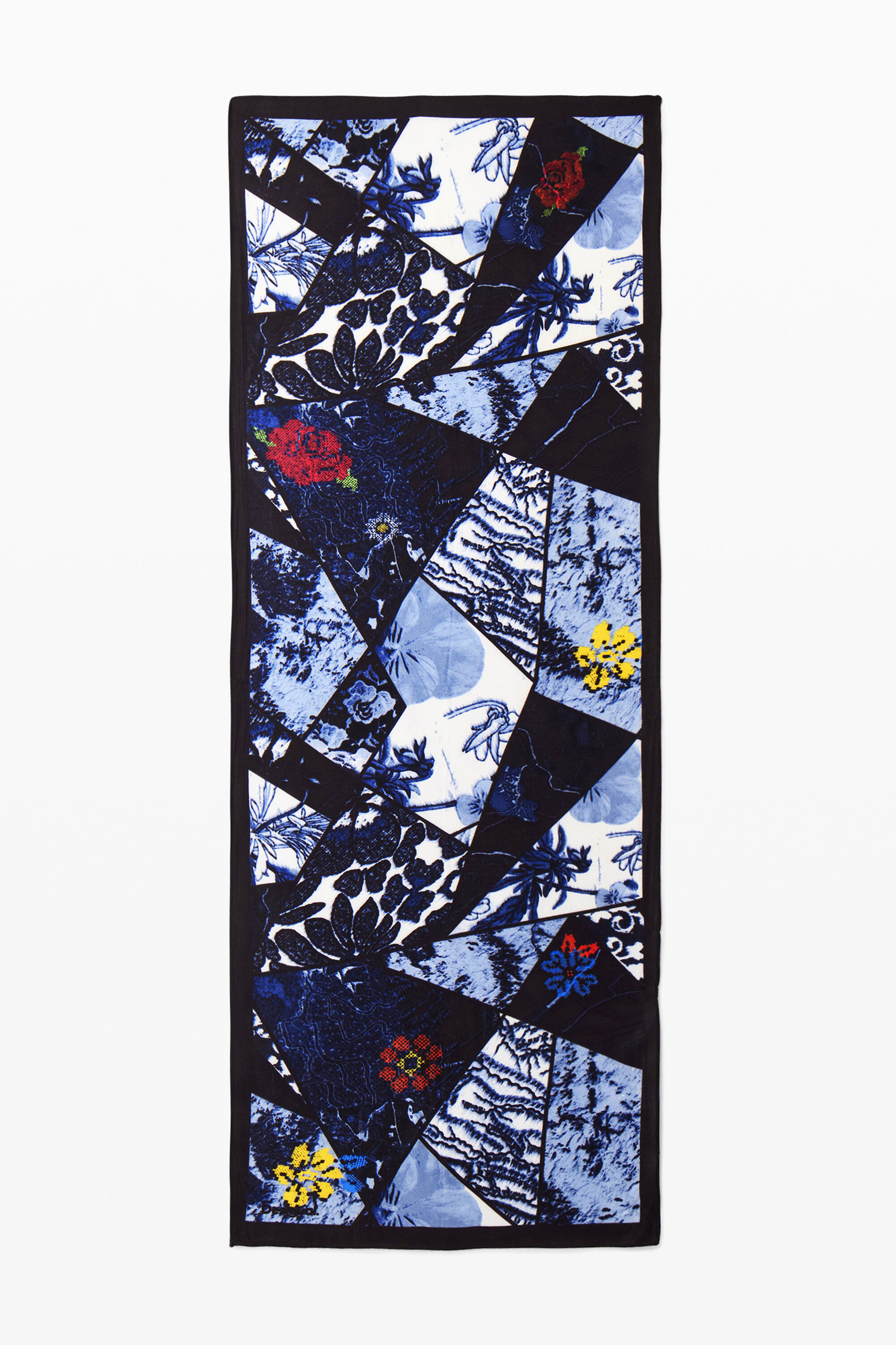 Foulard denim flores
