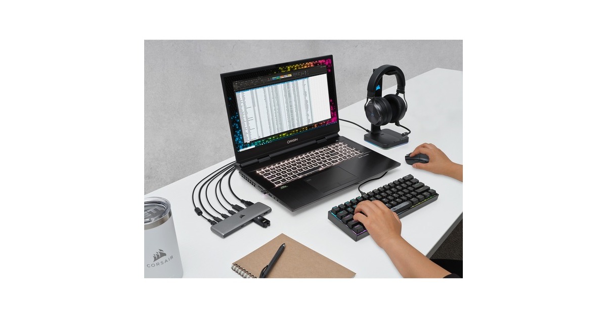 CorsairUSB-C 7-poorts usb-hub  (Grijs)
