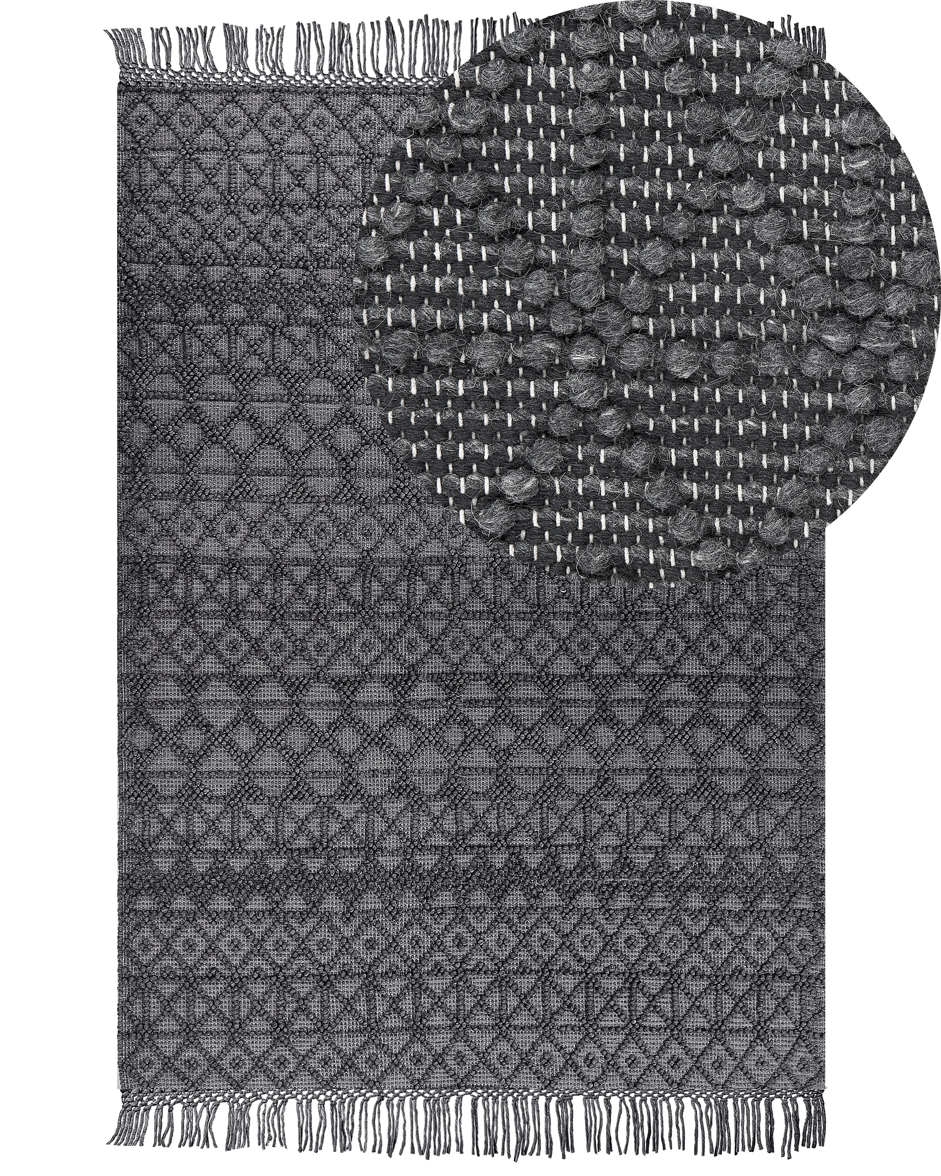 Vloerkleed ALUCRA Zwart 200 x 300 cm Wol