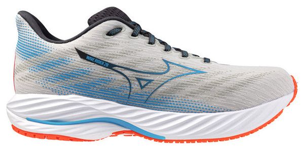 Chaussures Running Mizuno Wave Rider 28 Blanc/Bleu/Rouge Homme
