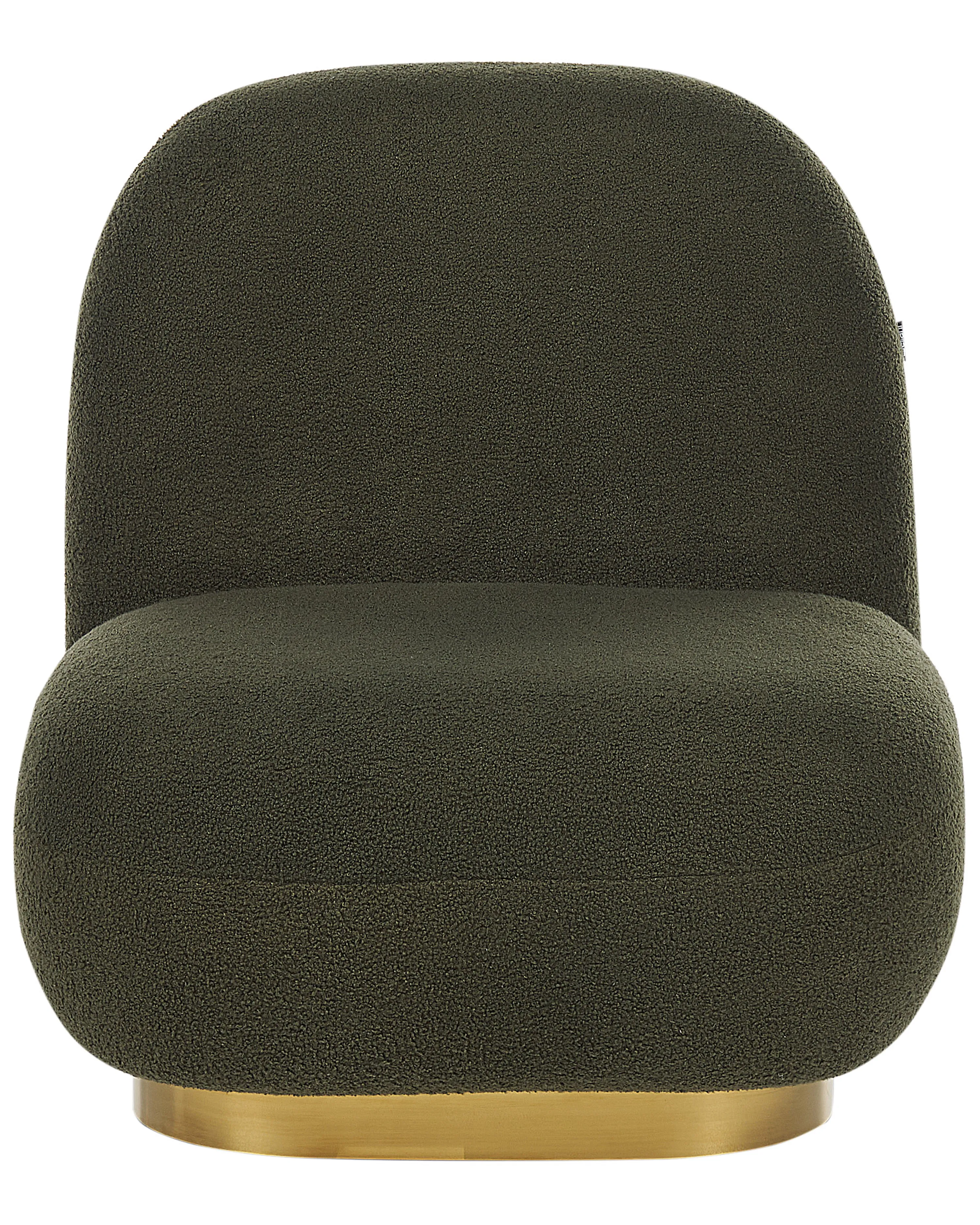 Fauteuil LOVIISA Bouclé Donkergroen