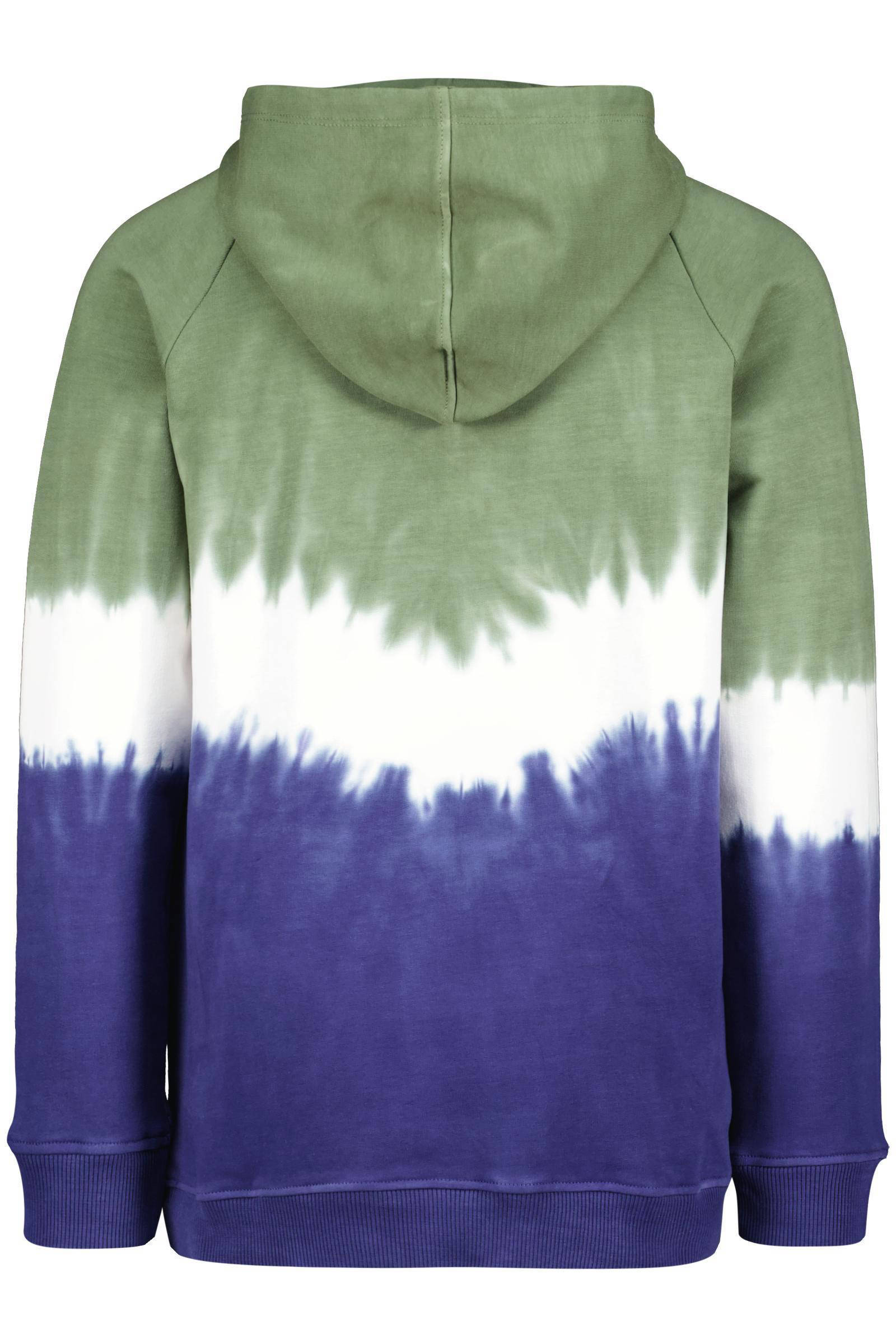 4PRESIDENT tie-dye hoodie Henryk groen/wit/blauw