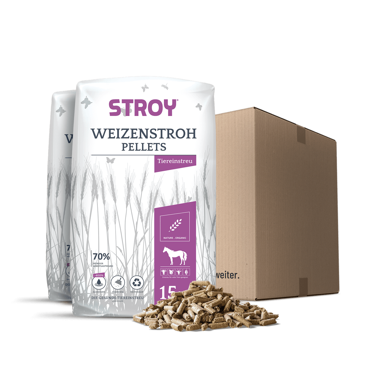 STROY Strokorrels Bedding 15kg x 2 zakken 30kg