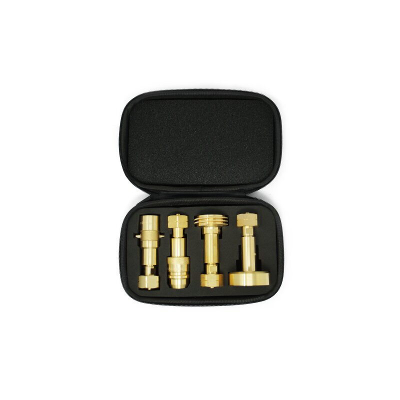 DREHMEISTER LPG Adapter, Gasflaschen Adapter Set inkl. Etui (W21.8L/G.12)