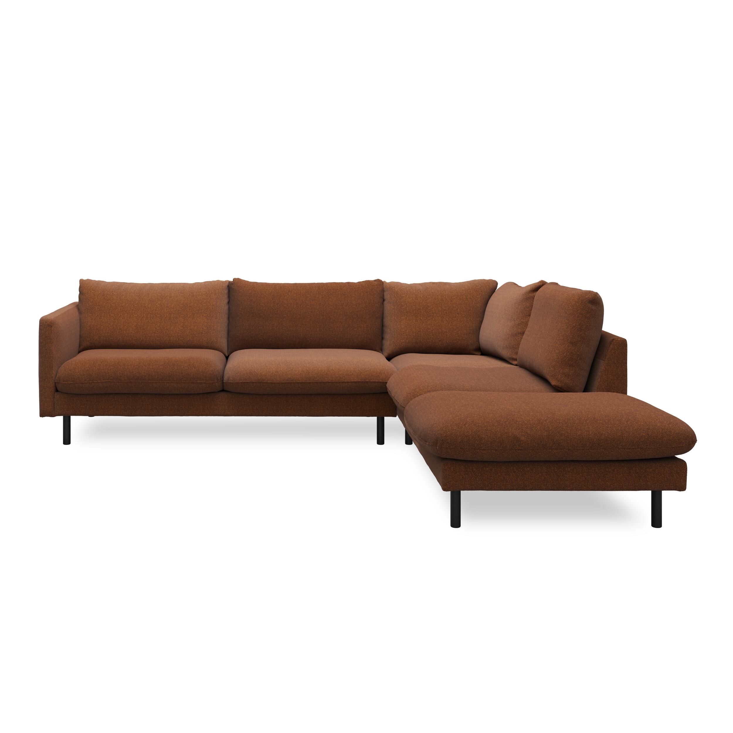 Bjorn højrevendt sofa med pufafslutning