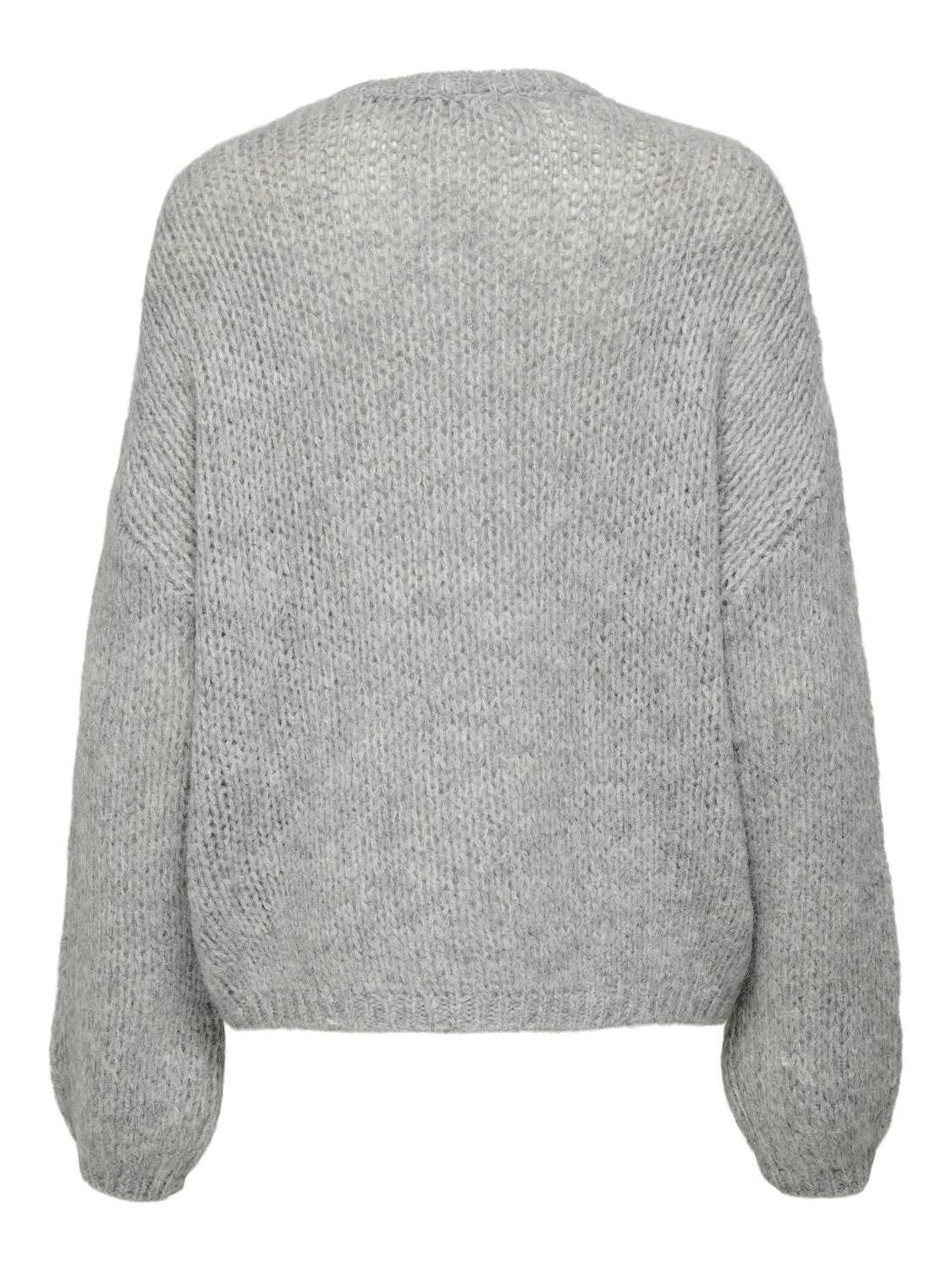 ONLJACKIE Strickpullover Light Grey Melange