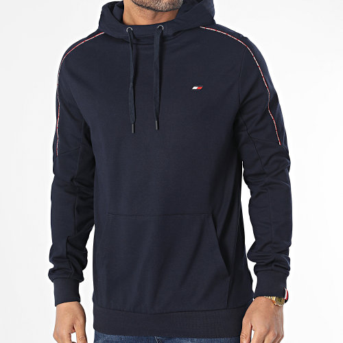 Sweat Capuche Piping 8950 Bleu Marine