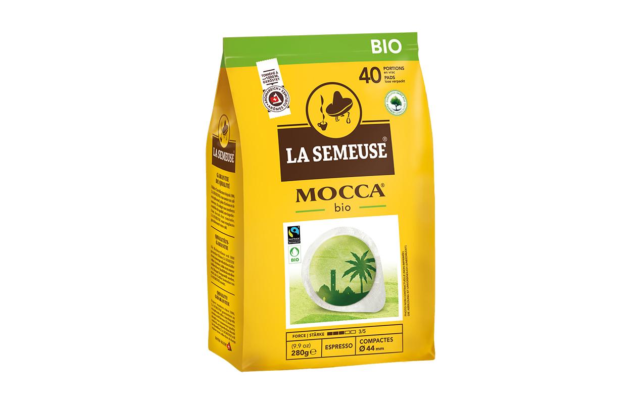 Kaffeepads Mocca Bio 40 StückBio Mocca-Papierportionen