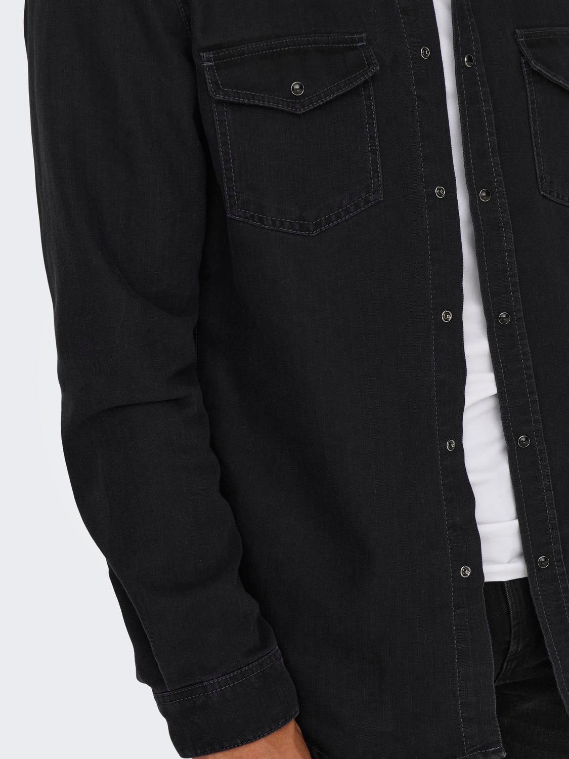 ONSBANE Jeanshemd Dark Grey Denim
