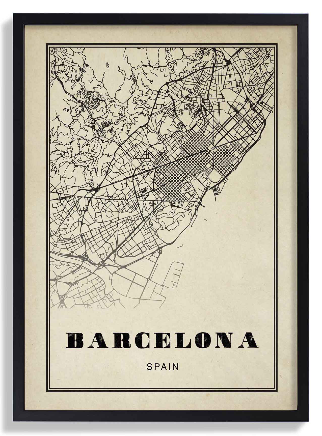 Barcelona Stadt Sepia