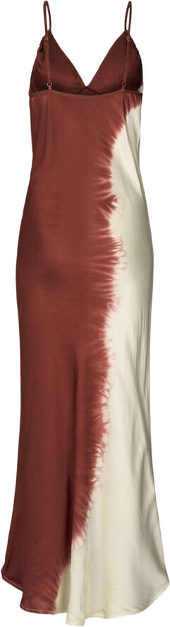 Rabens Saloner Coastal ruched bust bias dress - Gy Burgundy chalk c