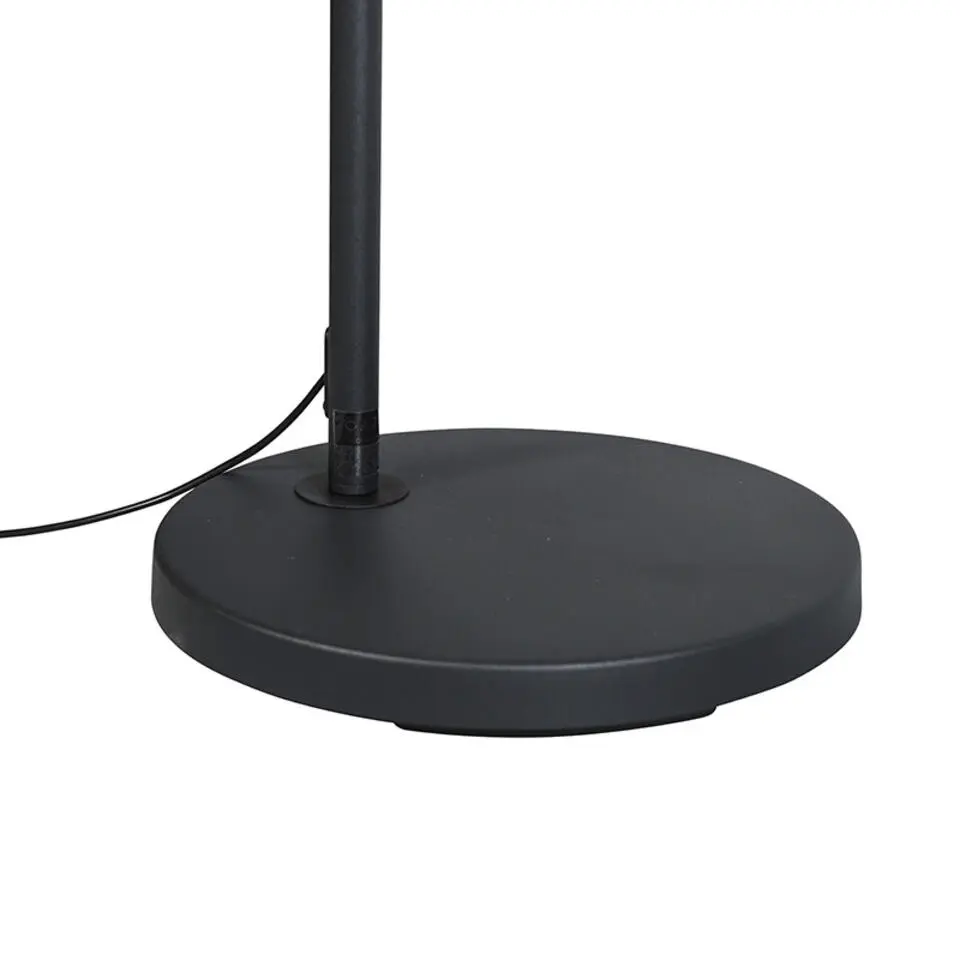 Qazqa booglampen arc zwart e27