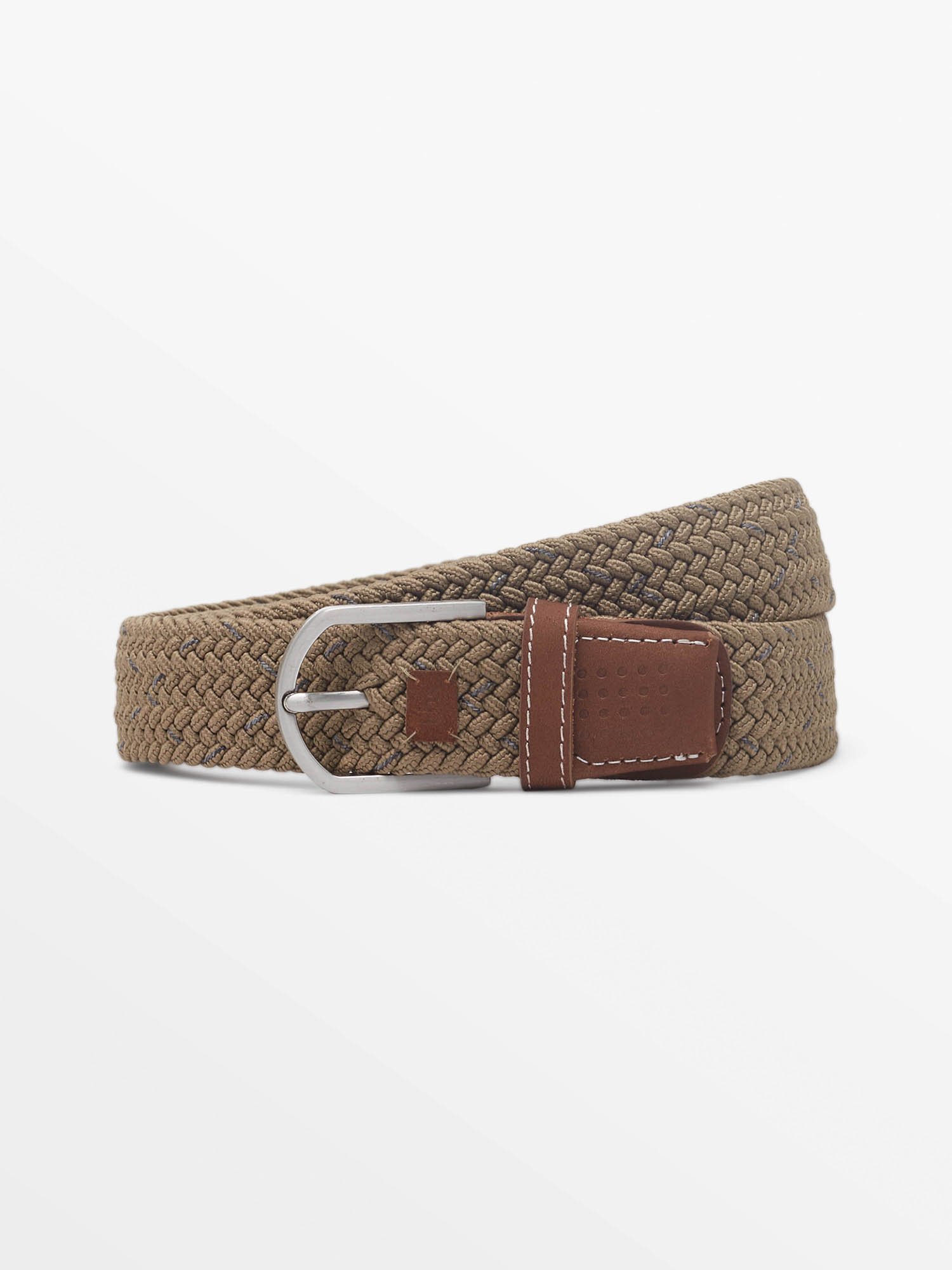 Ceinture Homme Tressée Matière Recyclée Beige