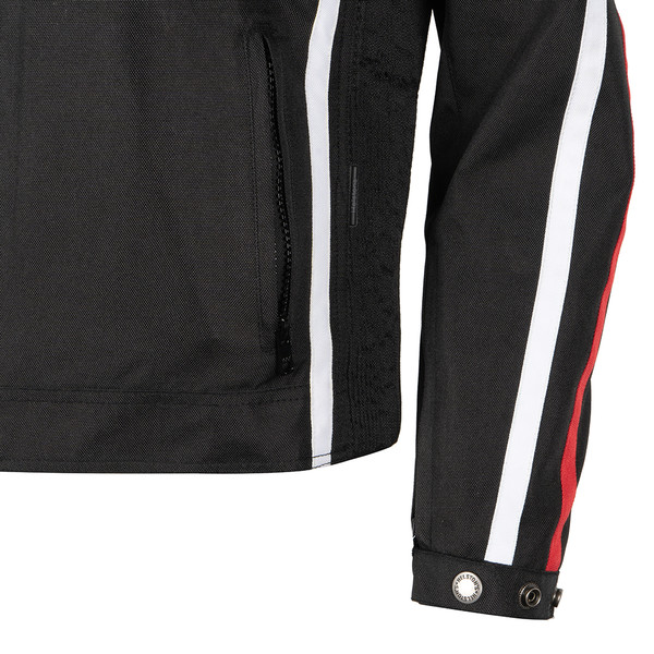 Helstons - Blouson femme Queen Tissu Technique Noir / Blanc / Rouge