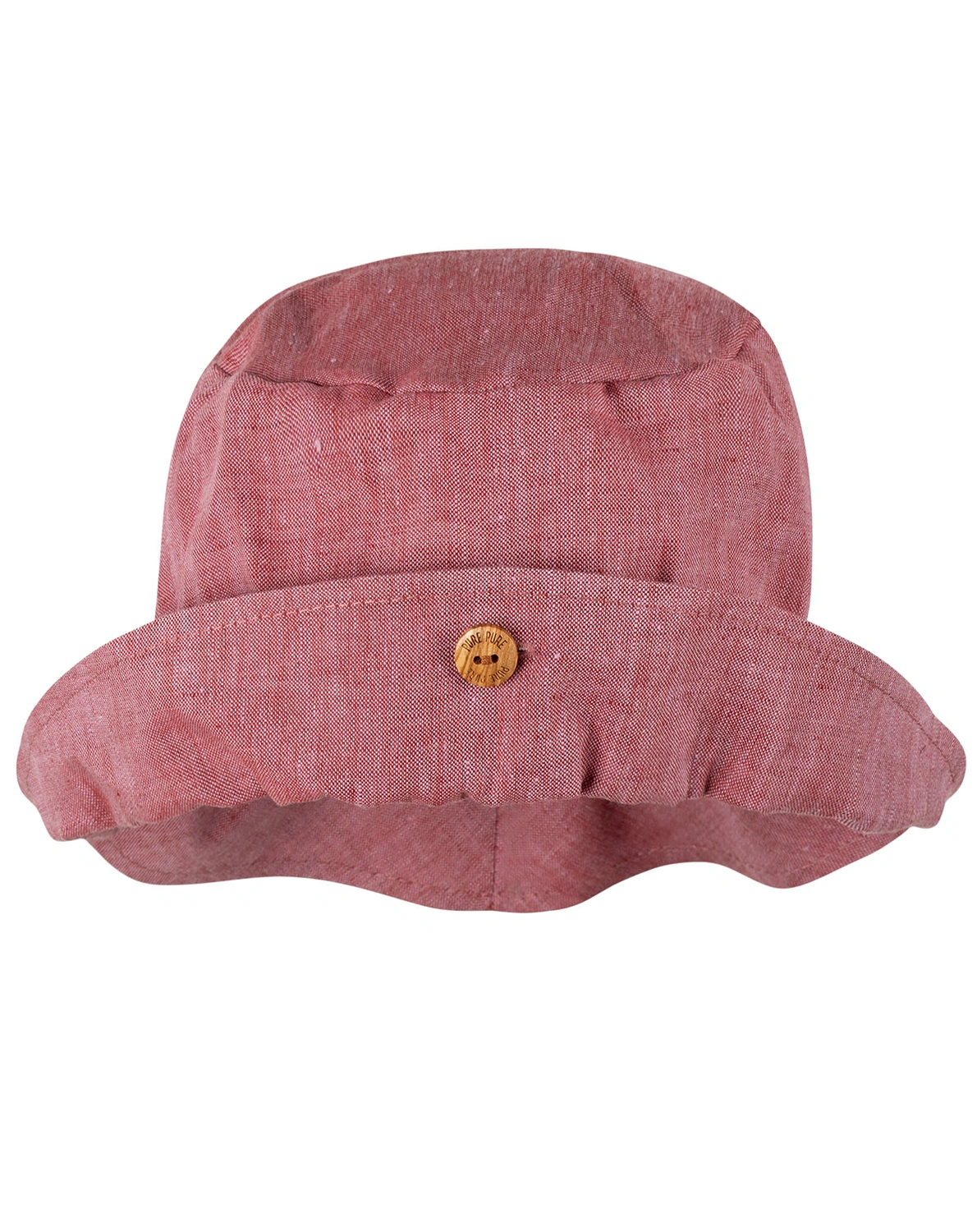 Leinen-Sommerhut BUTTON in mauve