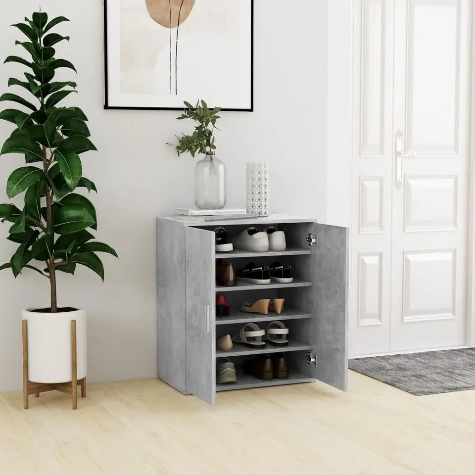 vidaXL - Schoenenkast - Grijs - Bewerkt hout