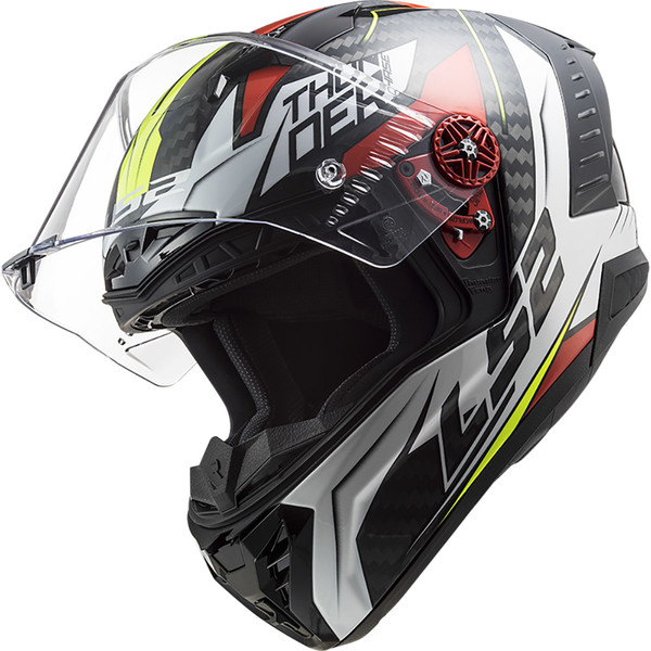 LS2 - Casque FF805 Thunder Carbon Chase Blanc / Rouge / Jaune