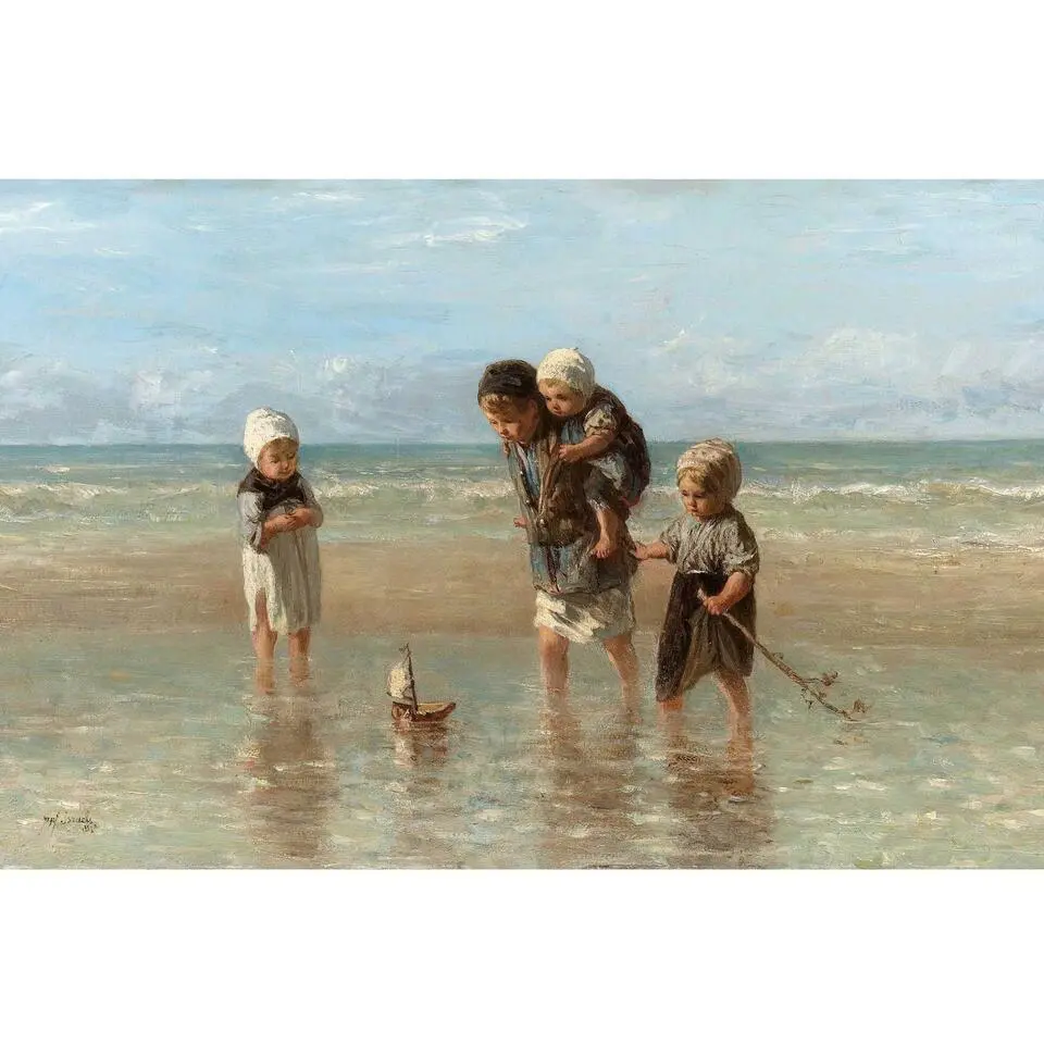 Fotobehang Israëls Kinderen der Zee - 260x384cm - Beige