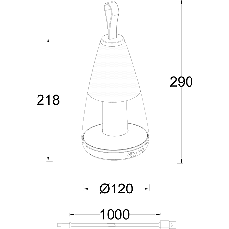 Lutec Pepper bordlampe