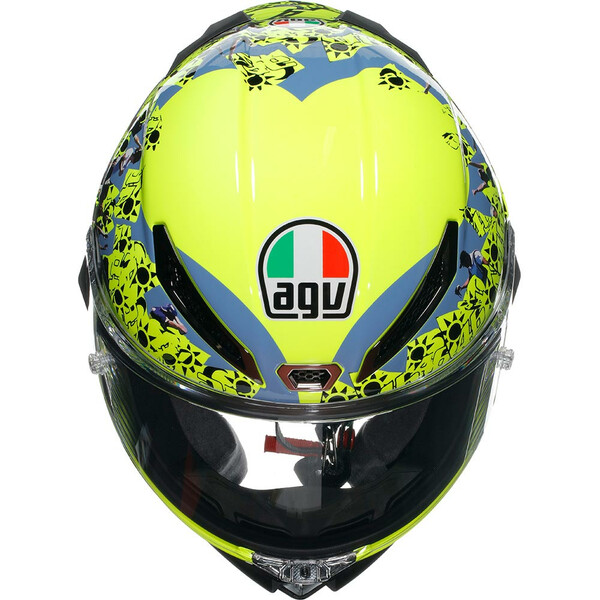 AGV - Casque Pista GP RR Rossi Misano 2 - 2021 - Edition Limitée Jaune / Noir / Bleu
