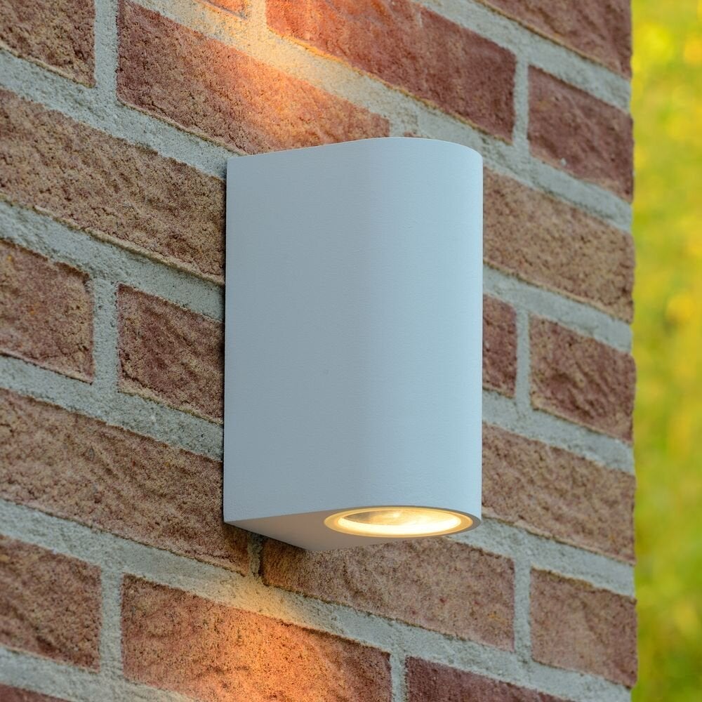 Zora LED wandlamp, inclusief LED lamp, wit, rond, 150x65x90mm