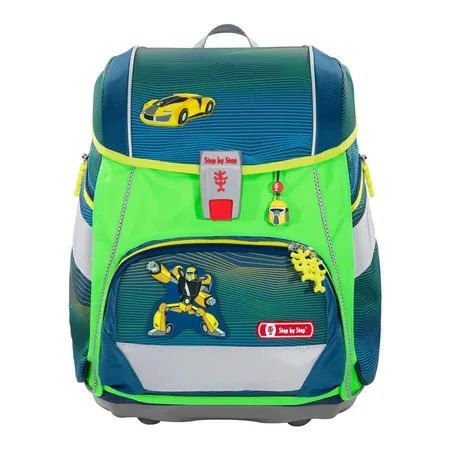 Step by StepLED Neon Pull-Over, Reflektorüberzug mit LED-Leuchteffekt für 2IN1 PLUS Schulranzen, Grün