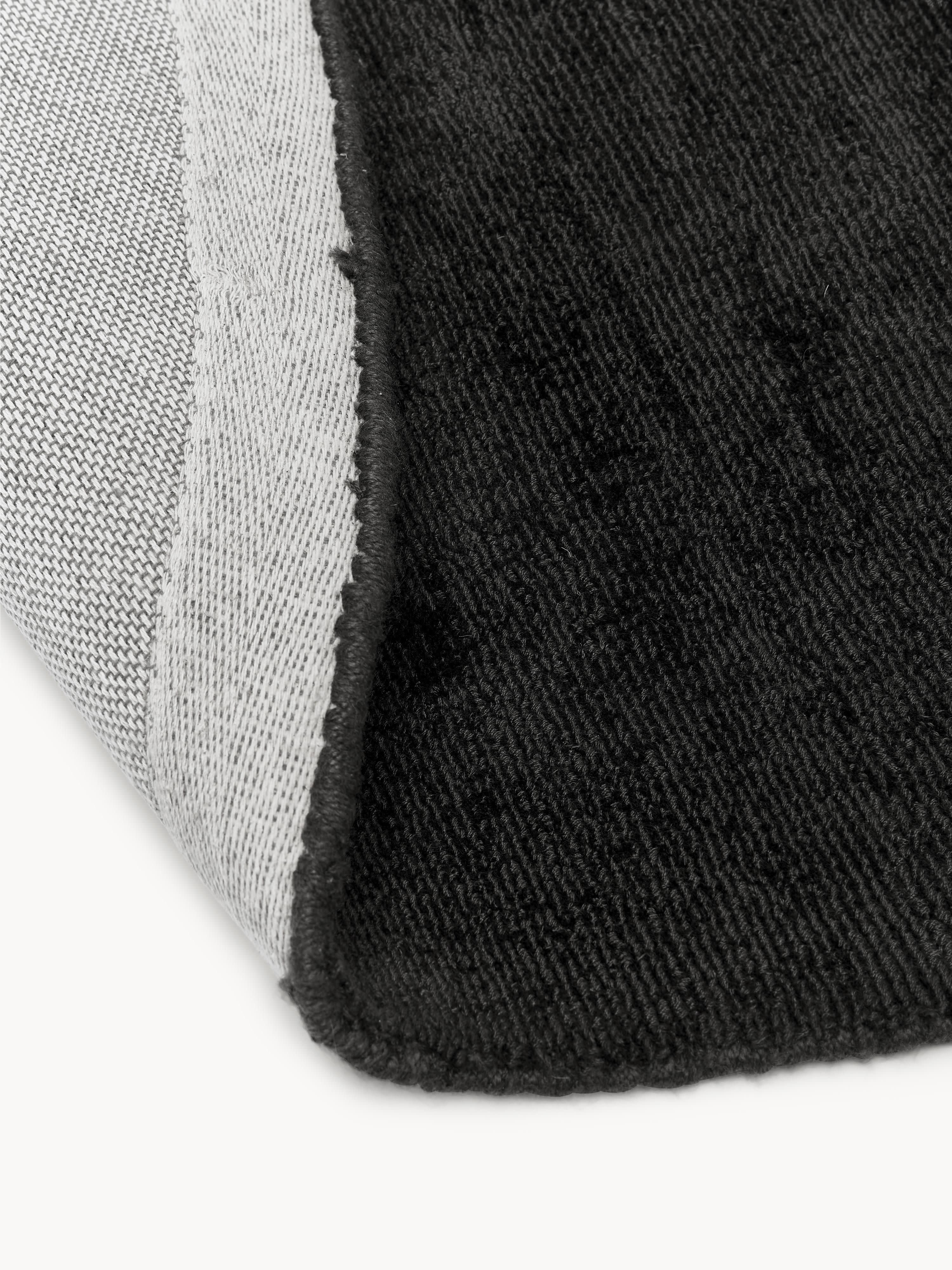Rond handgeweven viscose vloerkleed Jane
