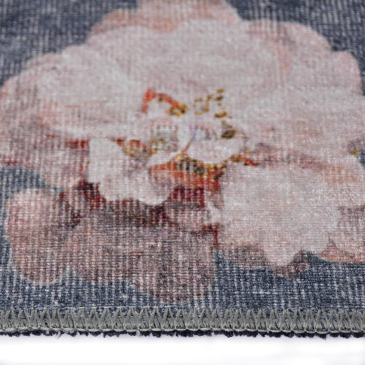 Bloemen vloerkleed - Fleur Grijs | Kleurrijk
