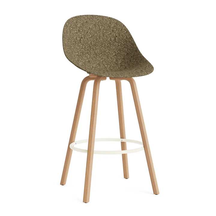 Normann Copenhagen - Mat Barstuhl 75 cm, seaweed / cream