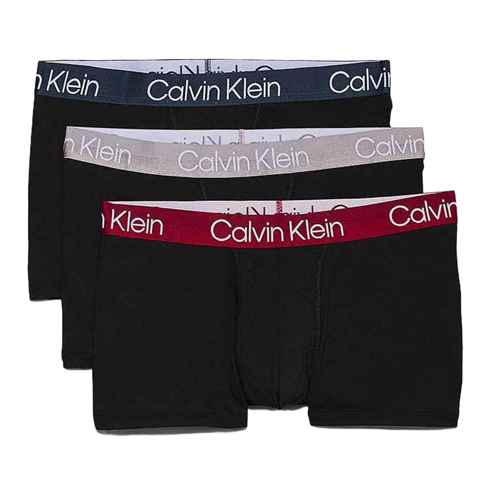 Calvin Klein Jeans X3 Boxers Rouge/Bleu/Gris Homme Calvin Klein Jeans Trunk 3