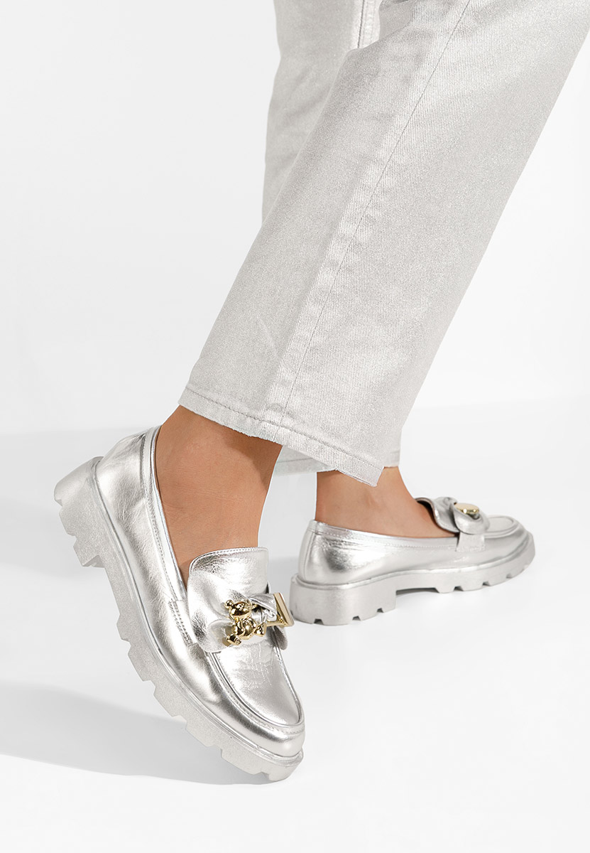 Mocassins femme argent Tervi V2