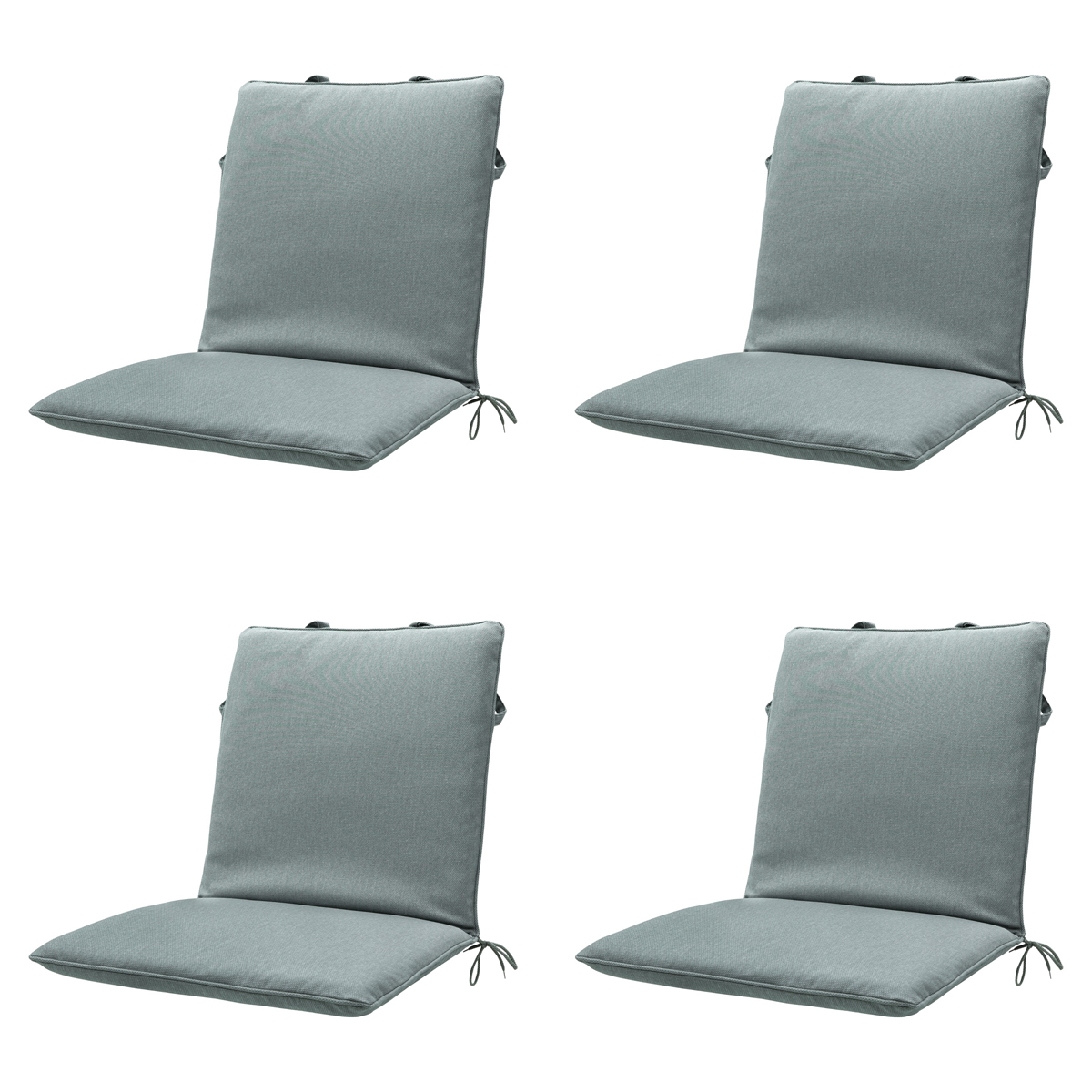 Madison Silver canvas eco+ Stapelstoelkussen - Set van 4